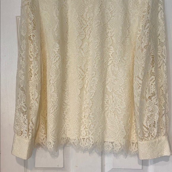 Talbots Ivory Lace Blouse - Picture 4 of 9